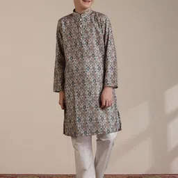 Manyavar Boys Floral Printed Regular Kurta with Pyjamas-39