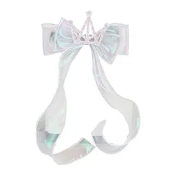 Aye Candy Girls Embellished Holographic Crown Bow Alligator Hair Clip-10