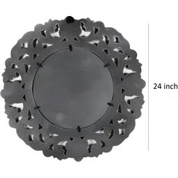 VAS collection home Grey Wall Self Design MDF Mirror Frame image 3