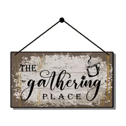 Home Delight Grey Gathering Place Wooden Wall Hanging-image-46