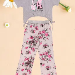 CUTECUMBER Girls Graphic Printed Top With Trouser-image-44