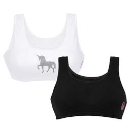 DChica Girls Set Of 2 Non Padded Cotton Seamless All Day Comfort Sports Beginners Bra-26