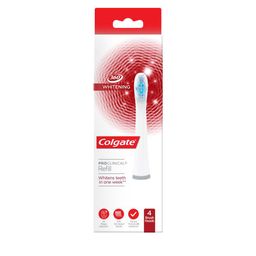 Colgate Set of 4 Pro Clinical Whitening Sonic Electric Toothbrush Replacement Heads- White-44