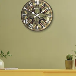 OLIVE TREE Green & White Printed Contemporary Wall Clock-47