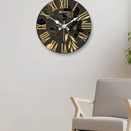OLIVE TREE Grey & Cream-Coloured Printed Round Contemporary Wall Clock-34