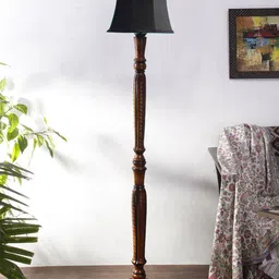 Devansh Black Wooden Floor Lamp-image-16
