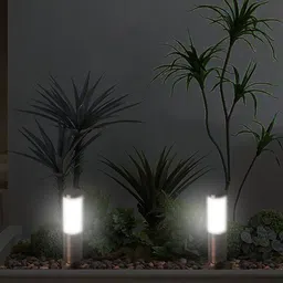 BENE 2 Pieces Grey & White Metal Outdoor Lamps-image-89