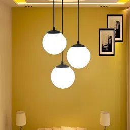 DENICRAAS White & Black Contemporary Spherical Ceiling Lamp-52