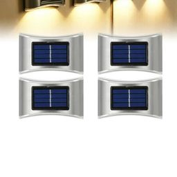 XERGY White 4 Pieces Solar Garden Fence Light Outdoor Lamps-image-35