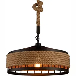 DENICRAAS Black & Brown Textured Hanging Ceiling Lamp-picture-10