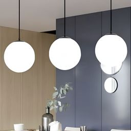 DENICRAAS 3-Pcs White Glass Ceiling Lamps-25