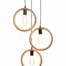 DENICRAAS Black & Brown Textured Hanging Ceiling Lamps-50