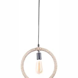 DENICRAAS Beige Textured Contemporary Spherical Ceiling Lamp-image-52