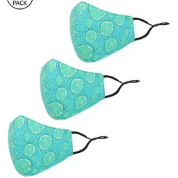 Tossido Kids Pack Of 3 Printed 3-Ply Pure Cotton Cloth Masks-19