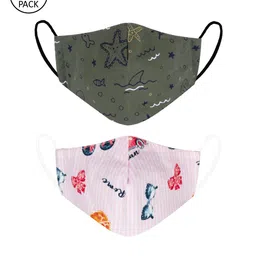 VEA Pack Of 2 Kids Soft Cotton 5 Layered 3-Ply Filtration Face Mask-29