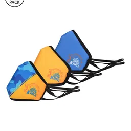EUME Adults Pack of 3 Chennai Super Kings Printed Outdoor Masks-18