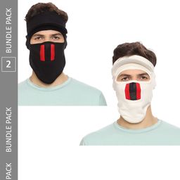 Gajraj Unisex Pack Of 2 Cotton Full Face Mask With Air Filter Mesh & Visor-20