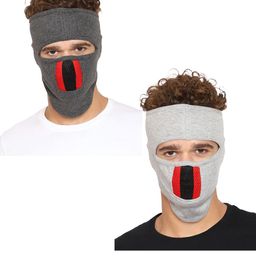 Gajraj Pack Of 2 Single-Ply Anti Pollution Reusable Face Mask with Air Filter Mesh-3