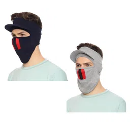 Gajraj Pack Of 2 Cotton Full Face Mask With Air Filter Mesh & Visor-15