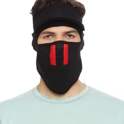 Gajraj Pack Of 2 1-Ply Cotton Reusable Full Face Mask with Air Filter Mesh & Visor image 3