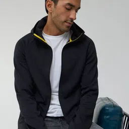 XYXX Regular Fit Solid Hooded Jacket-image-88