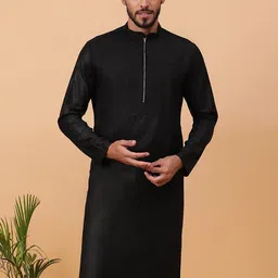 TABARD Mandarin Collar Straight Regular Cotton Kurta-57