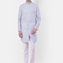 TABARD Striped Linen AngraKha Kurta-image-49