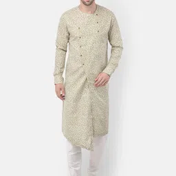 TABARD Men Beige Floral Printed Kurta-picture-42