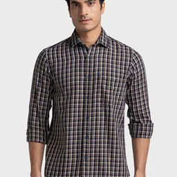 ColorPlus Checked Tailored Fit Pure Cotton Casual Shirt-image-26