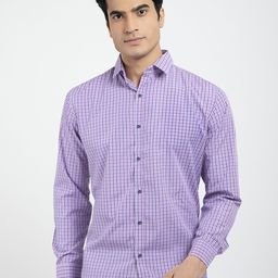 RED FEATHER Men Grid Tattersall Checks Cotton Formal Shirt-image-59