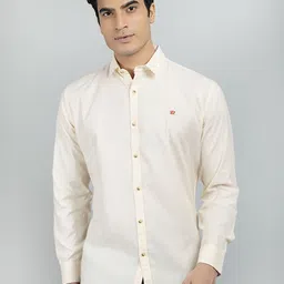 RED FEATHER Men Yellow Cotton Formal Shirt-picture-28