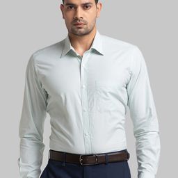 Raymond Contemporary Fit Self Design Pure Cotton Formal Shirt-image-32