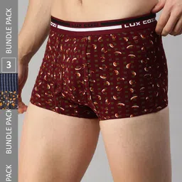 Lux Cozi Men Pack Of 3 Assorted Skin-friendly Label free comfort Short Cotton Trunk-picture-25