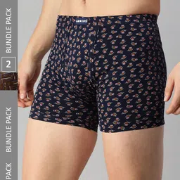 Lux Cozi Men Pack Of 2 Assorted Printed Cotton Trunks-2