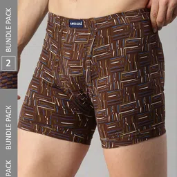 Lux Cozi Men Pack Of 2 Assorted Printed Cotton Trunks-9