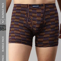 Lux Cozi Men Pack Of 2 Assorted Printed Cotton Trunks COZI_BIGSHOT_LONGS_PRINT_AST4_2PC-6