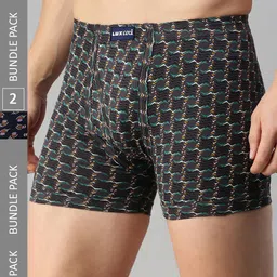 Lux Cozi Men Pack Of 2 Assorted Printed Cotton Trunks-11