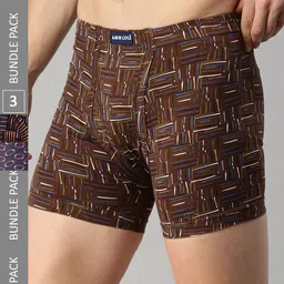 Lux Cozi Men Pack Of 3 Printed Assorted Combed Cotton Trunk-picture-23