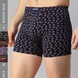 Lux Cozi Men Pack Of 5 Assorted Cotton Trunks-picture-35