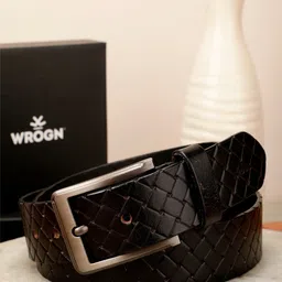 WROGN Men Textured Wide Leather Belt-image-51