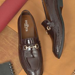 INVICTUS Men Textured Formal Loafers-image-46
