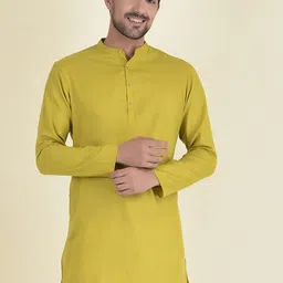 DEYANN Men Green Thread Work Kurta-picture-49