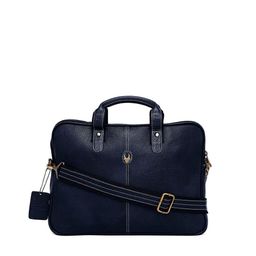 WildHorn Men Blue Leather Laptop Bag-58