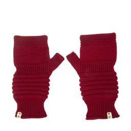 Bharatasya Men Maroon Solid Knitted Winter Gloves-image-13