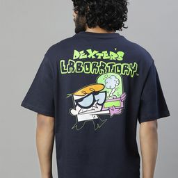 Free Authority Dexter's Laboratory Printed Pure Cotton Oversized T-Shirt-image-52