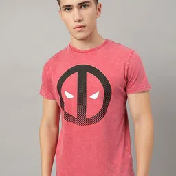 Free Authority Men Deadpool Printed Cotton T-shirt-image-79