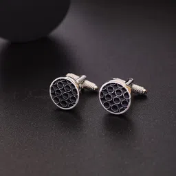 Alvaro Castagnino Textured Round Cufflinks-picture-51