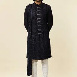 Manyavar Men Embroidered Sherwani Set-image-19