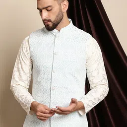 Anouk Embroidered Nehru Jacket-0