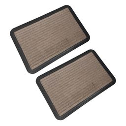 Aura Bano 2 Pieces Beige Anti Skid Doormats-image-21